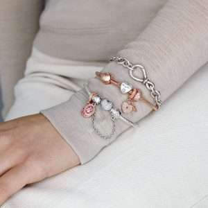 Pandora Moments Mesh Bracelet Rose Gold 
