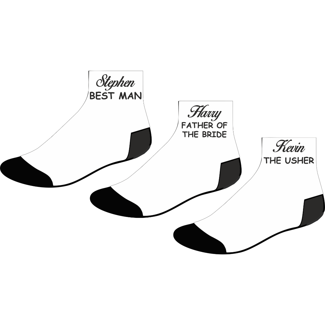 Personalised Wedding Crew Socks